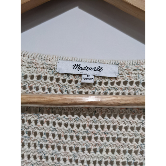 Madewell Rainbow Marled Seville Pullover Sweater Size Medium - Picture 5 of 8